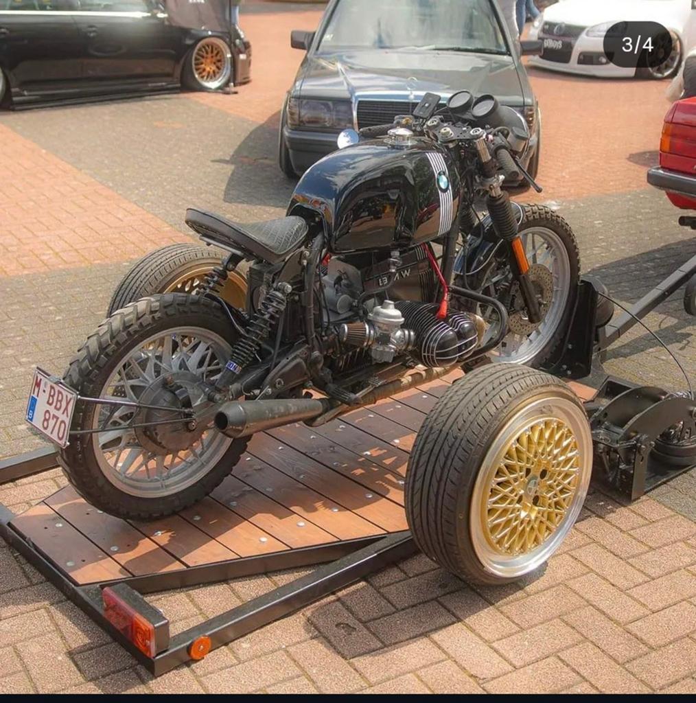 Unieke motor aanhanger/remorque op luchtbalgen, Enlèvement