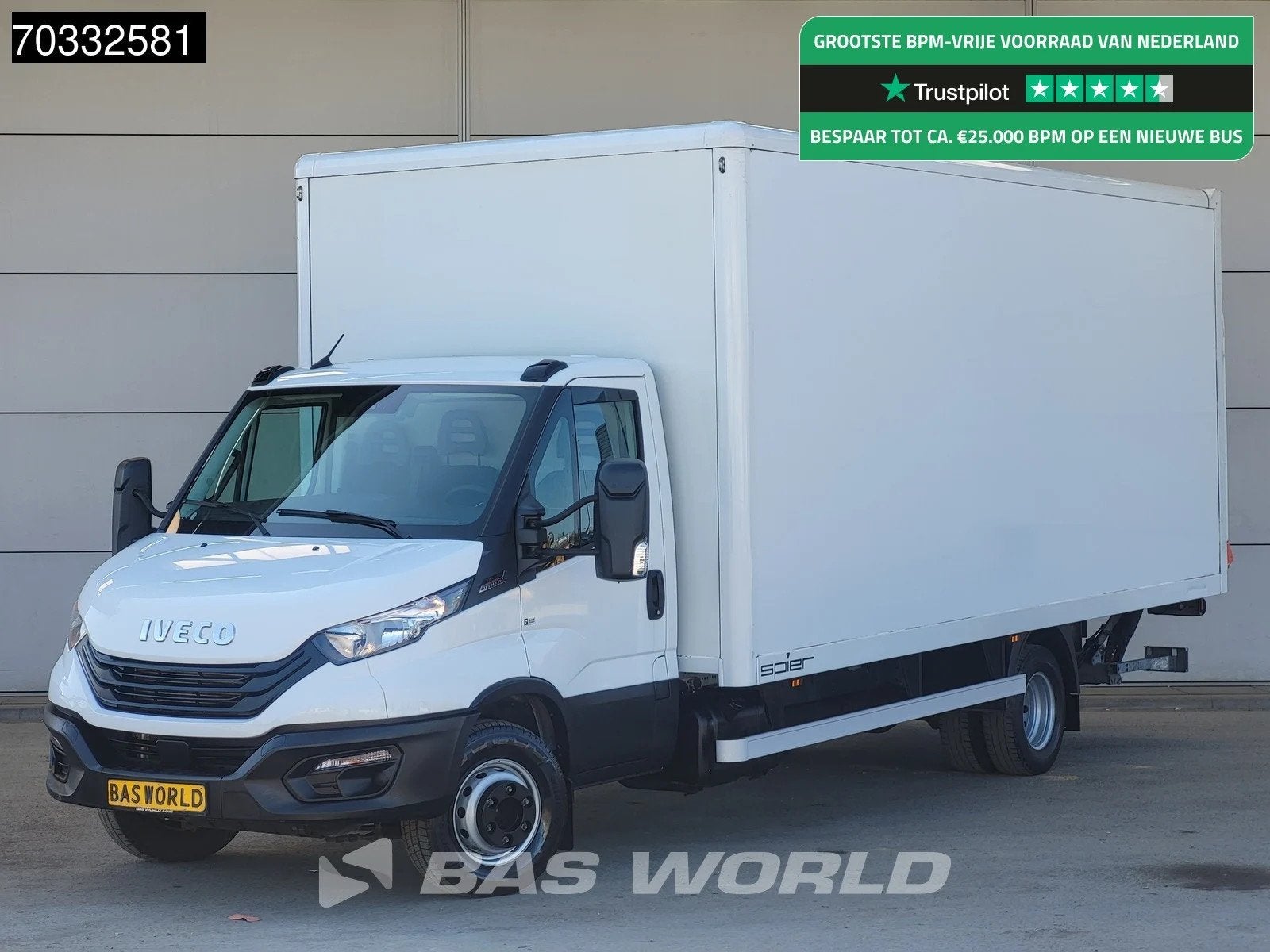 Iveco Daily 72C21 3.0L Automaat 1000KG Laadklep Dubbellucht, Auto's, Stof, Gebruikt, Euro 6, 4 cilinders