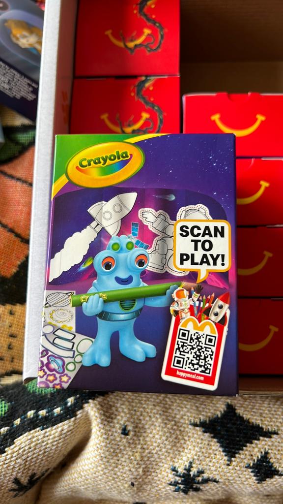Crayola McDonald‘s speelgoed, Ophalen, Nieuw