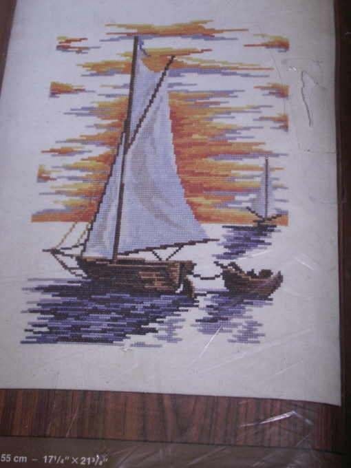 Kit de broderie complet, bateaux, voilier, matériel inclus, Enlèvement ou Envoi, Neuf, Set à broder