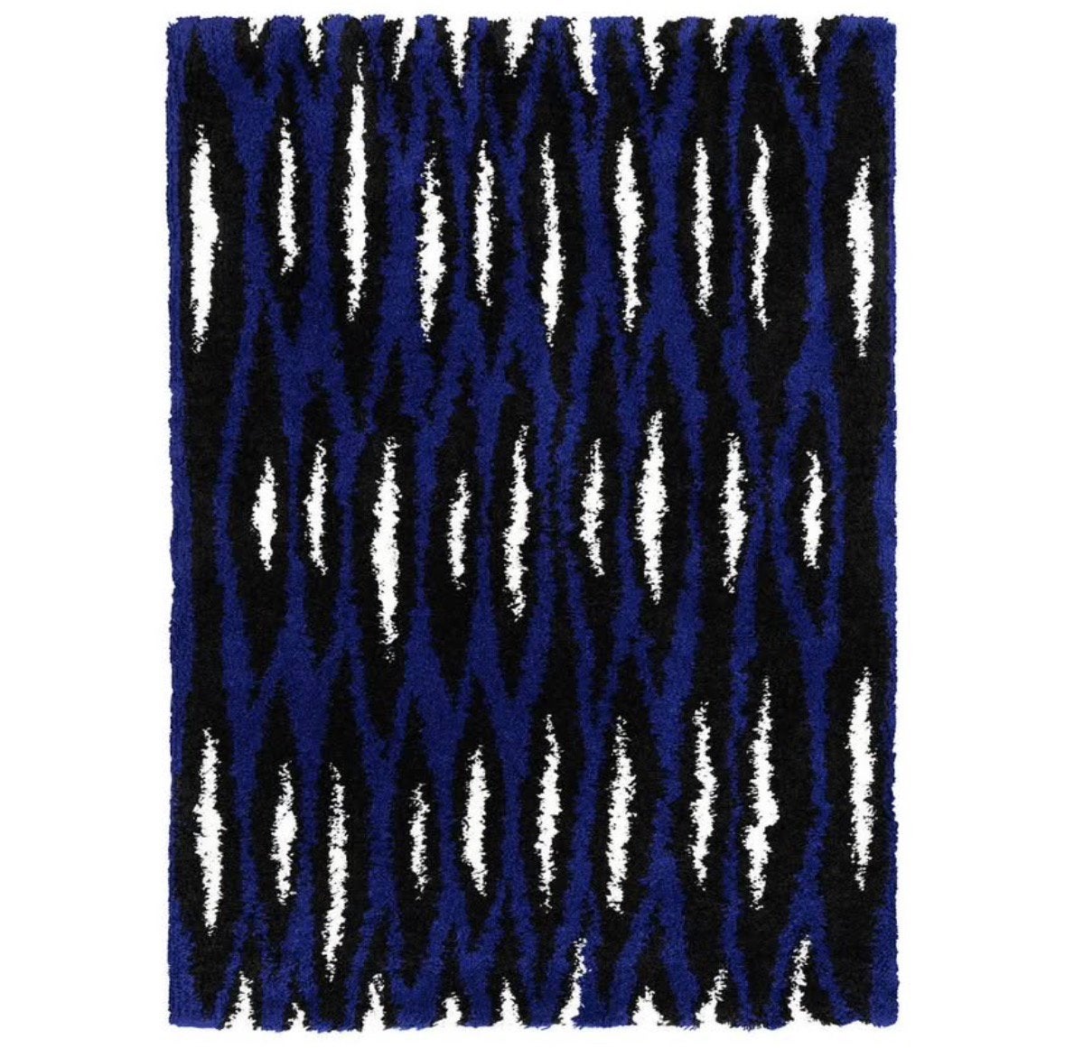 Rug blauw met witte strepen, Maison & Meubles, Ameublement | Tapis & Moquettes, Enlèvement, Comme neuf, Bleu