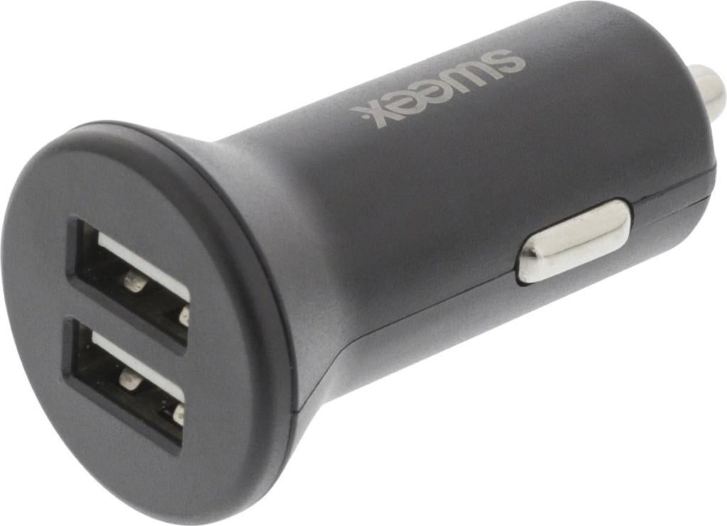 Sweex Dubbele USB autolader 4.8 A. Nieuw, Télécoms, Chargeurs de voiture, Neuf, Enlèvement ou Envoi