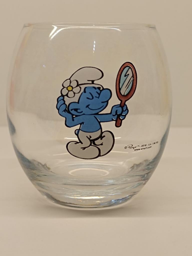 Smurfen Peyo Smurffatje 2018 glas, Ophalen of Verzenden