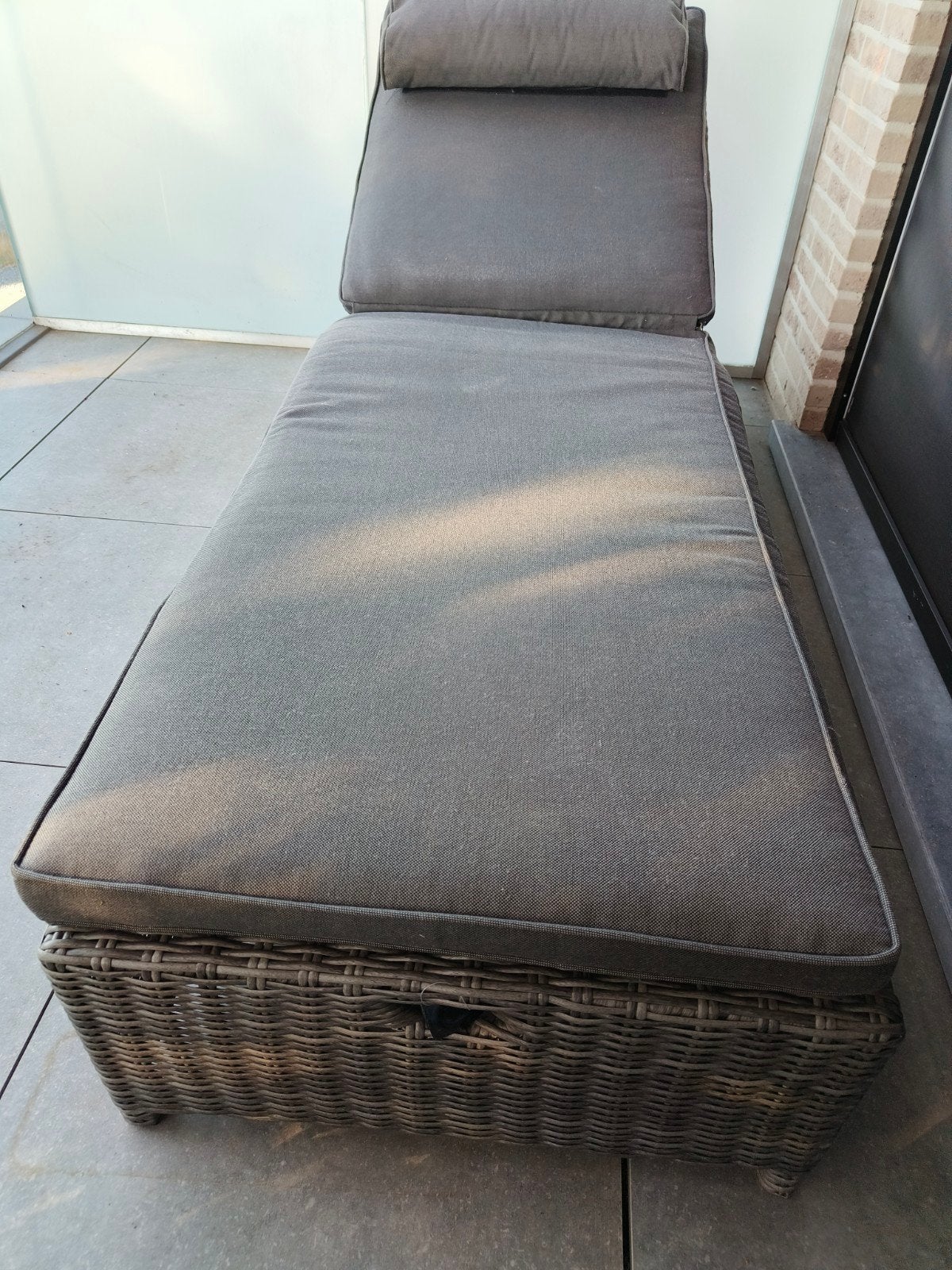 wicker lig bed, Ophalen, Metaal