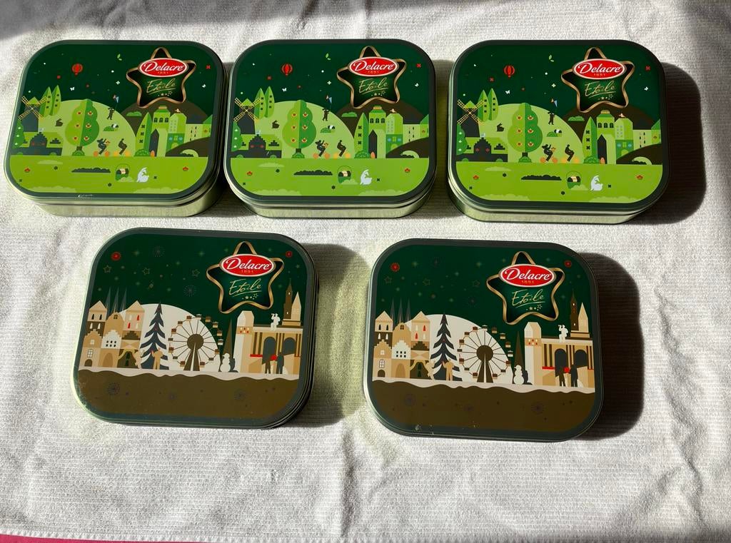 Koekjes dozen Delacre / 5 stuks / serie étoile, Ophalen of Verzenden, Nieuw, Overige typen