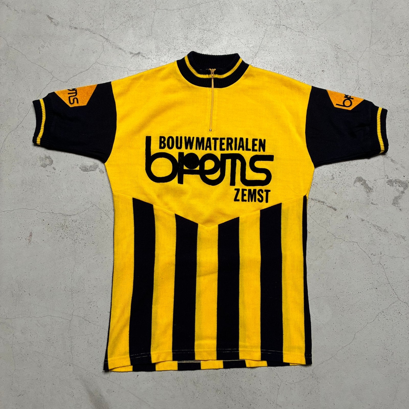 Bouwmaterialen Brems wielertrui koerstrui jaren ‘80 wol, Ophalen of Verzenden, Zo goed als nieuw, M