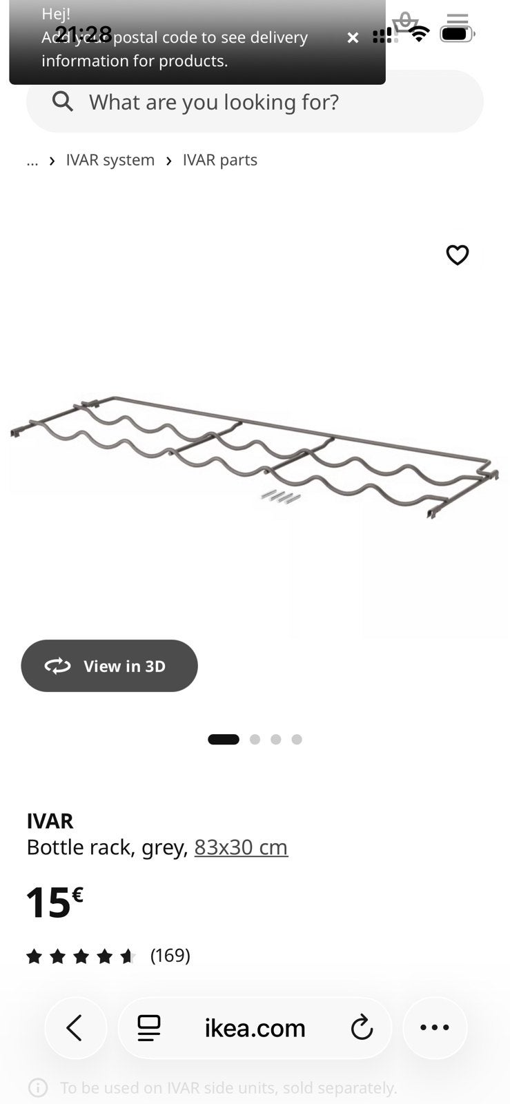 3 Ikea Ivar bottle racks / range-bouteilles, Enlèvement, Comme neuf