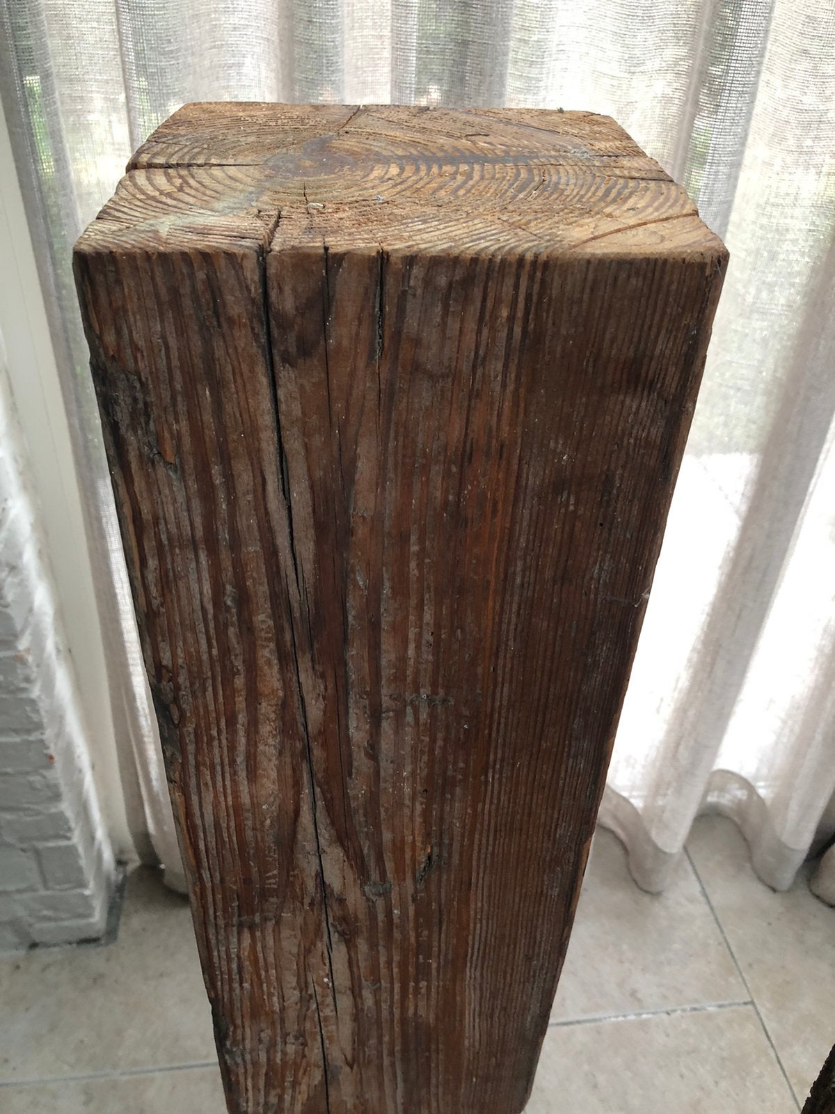 Grote eiken console/zuil/pilaar, Huis en Inrichting, Woonaccessoires | Zuilen en Pilaren, Ophalen of Verzenden, Zo goed als nieuw