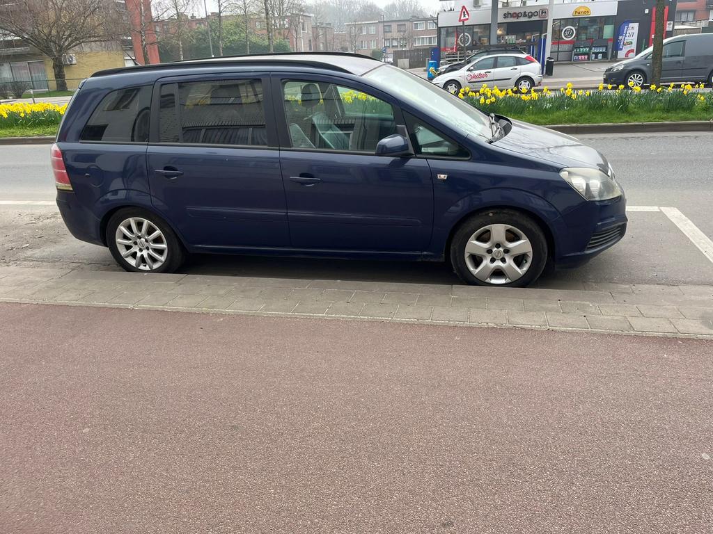 Opel Zafira, Monovolume, Zwart, Blauw, Leder en Stof