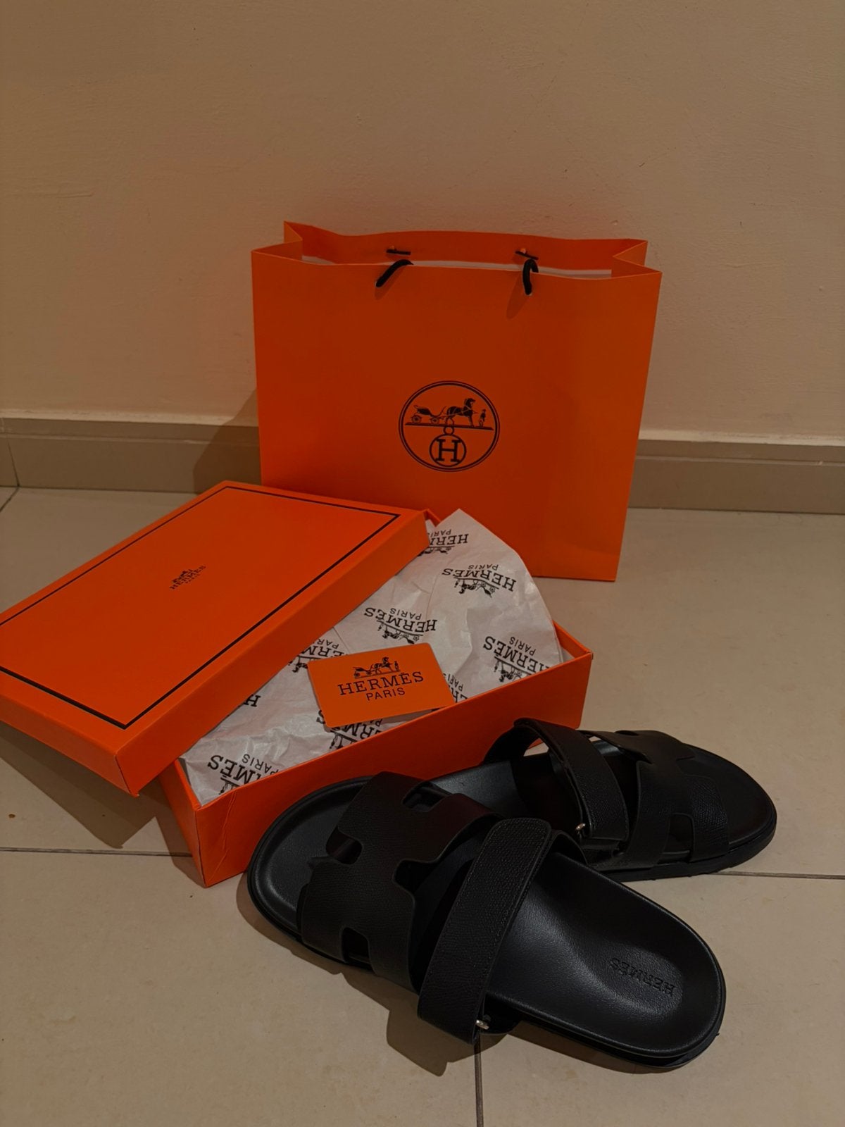 Slipper hermes, Vêtements | Hommes, Chaussures, Neuf, Chaussons, Enlèvement ou Envoi, Noir