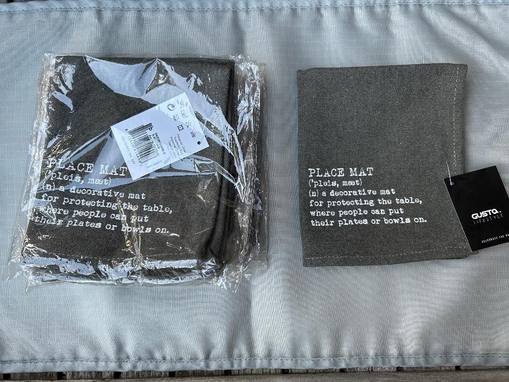 NIEUWE PLACE MATS GUSTA, Maison & Meubles, Cuisine | Linge de cuisine, Enlèvement ou Envoi, Neuf, Vert, Set de table