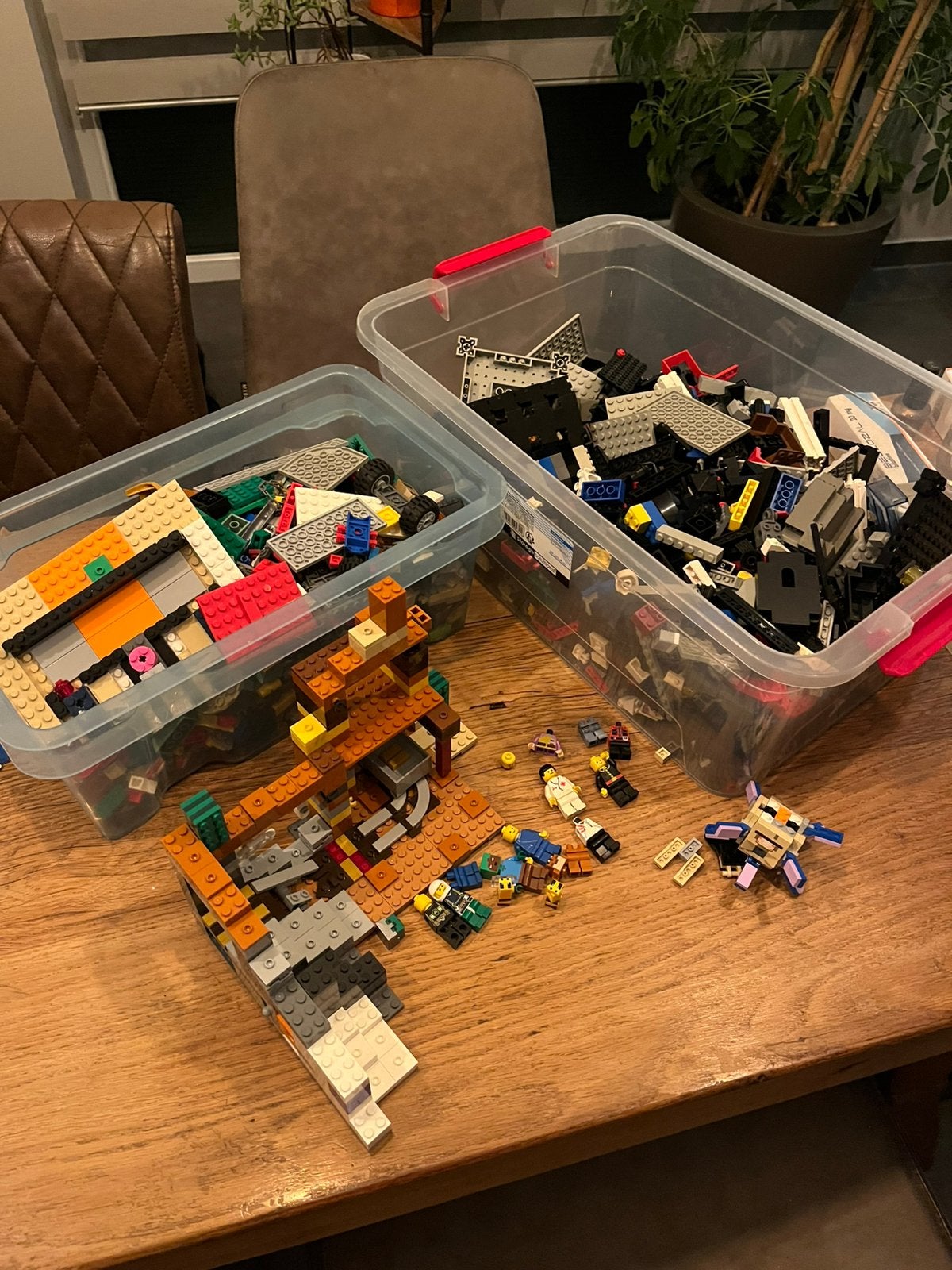 Groot lot lego, 2 bakken + 3 minecraft sets, Ophalen, Lego, Compleet, City