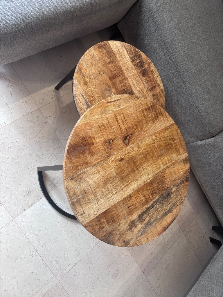 Table basse gigogne industriel, Maison & Meubles, Enlèvement, Utilisé