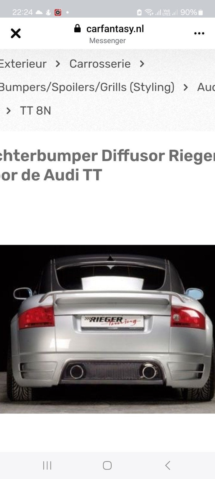 audi tt rieger achterspoiler te koop nieuw nog nooit gebruik, Ophalen, Audi