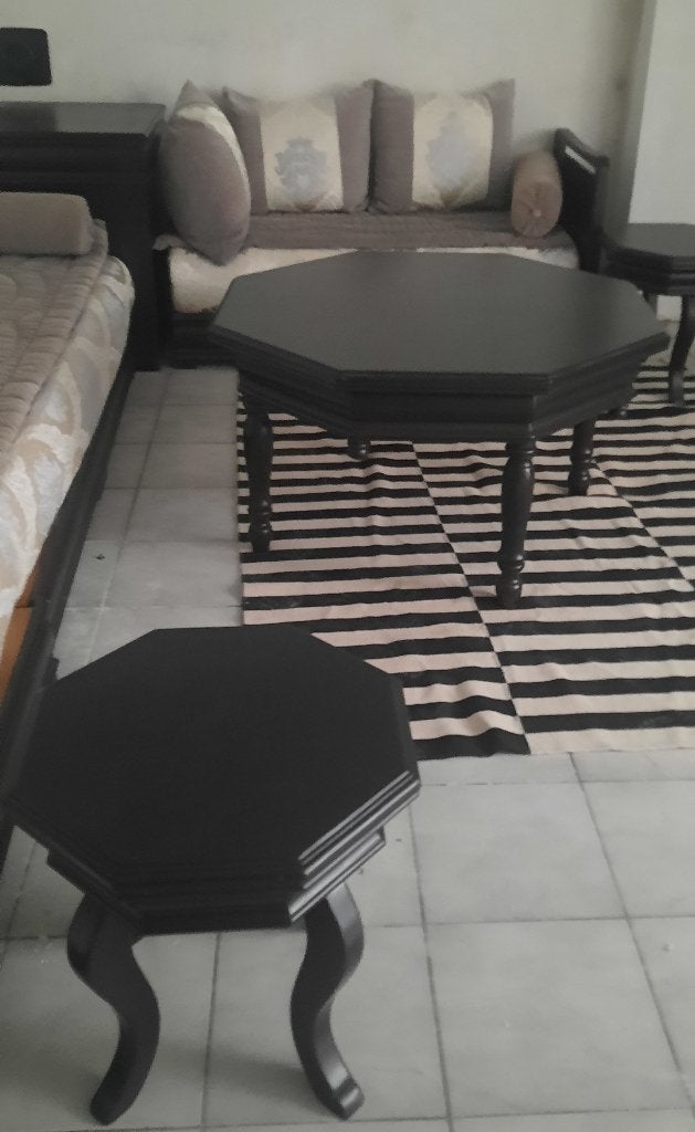 Beau salon marocain avec tables assorties, Maison & Meubles, Enlèvement, Bois