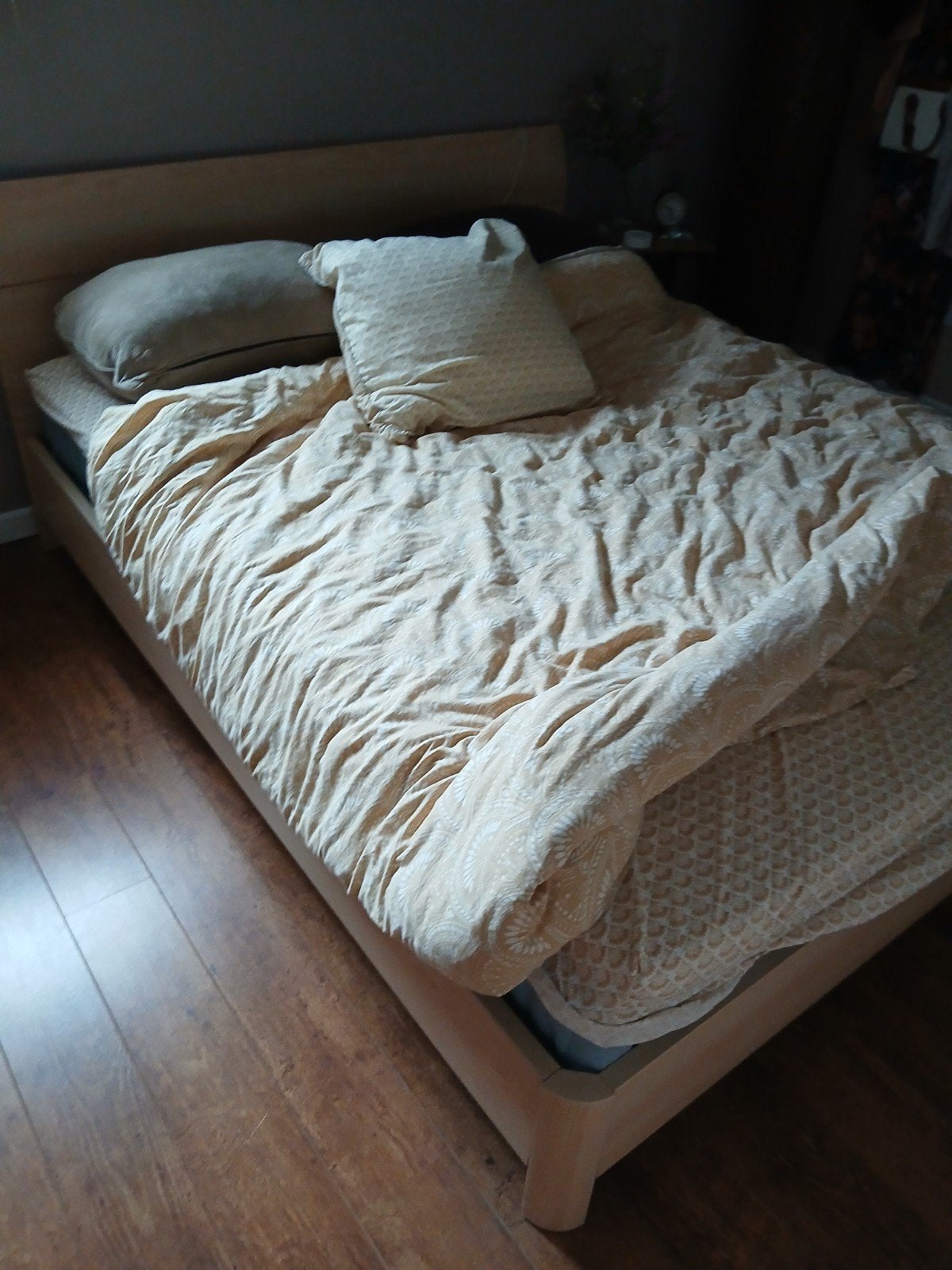 Bed met lattenbodem, 160x200, Ophalen, Gebruikt, Tweepersoons, Modern