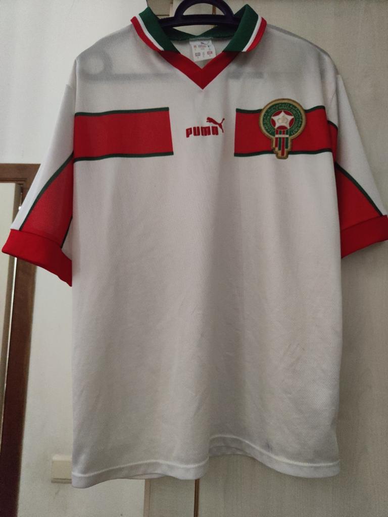 Origineel vintage voetbalshirt Marokkaanse nationale team., Sport en Fitness, Voetbal, Maat S, Ophalen of Verzenden, Shirt