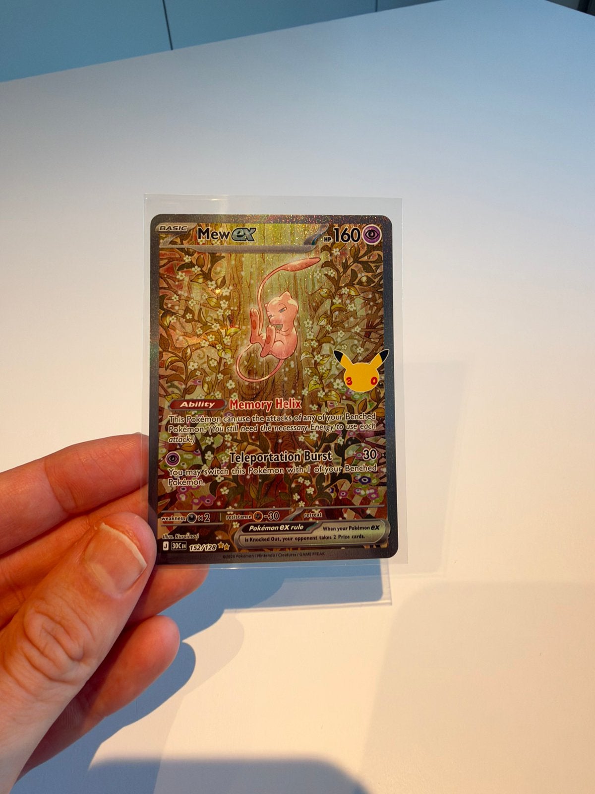 Mew ex 152/128 (SIR) - Pokémon 30y ed. - Near Mint ️️, Hobby en Vrije tijd, Ophalen, Nieuw, Losse kaart