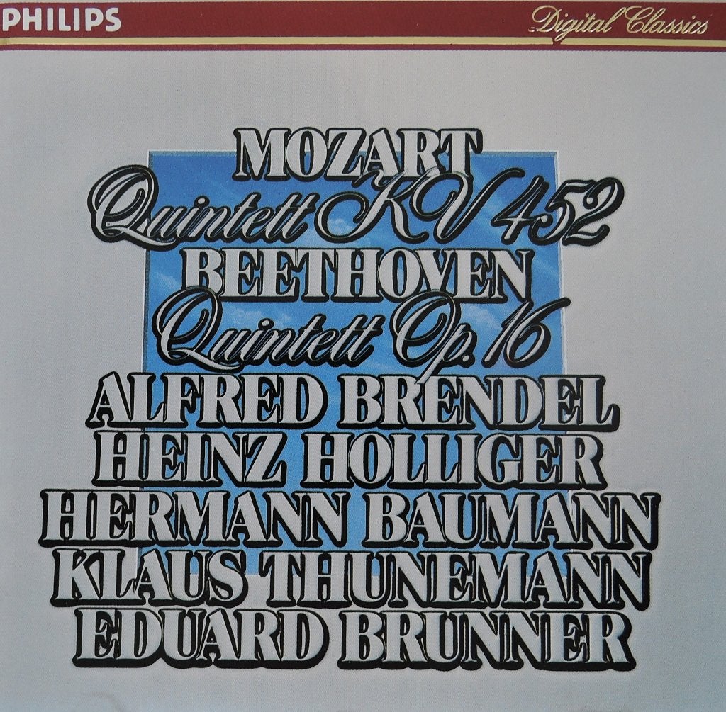 Quintetten / Mozart & Beethoven - Brendel/ Holliger/ Baumann, Enlèvement ou Envoi, Comme neuf, Musique de chambre, Beethoven