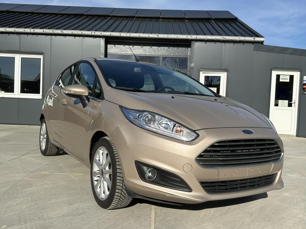 Ford Fiesta 1.0 i Ecoboost Titanium/Automaat/Airco/64.994 km, Stof, Bruin, Bedrijf, 5 zetels