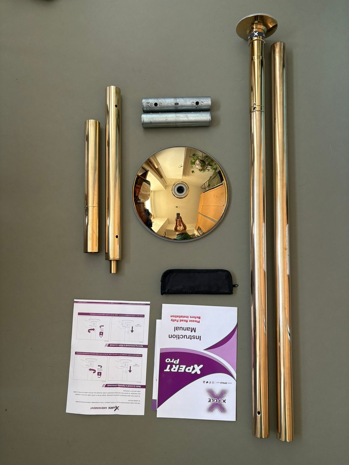 Brass pole - X-pole danspaal, Ophalen, Zo goed als nieuw