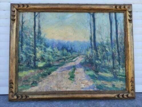 huile sur toile signe jules postel, Enlèvement ou Envoi