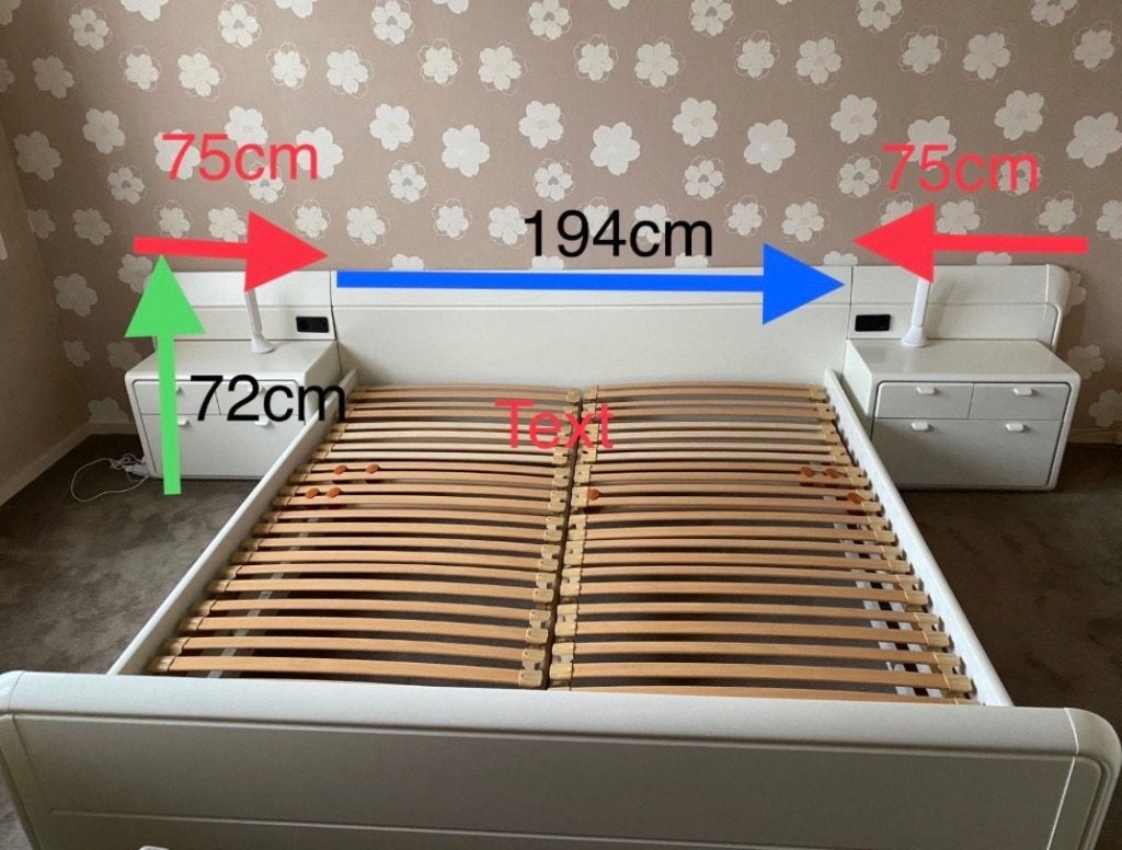Bed, Huis en Inrichting, Ophalen, Wit