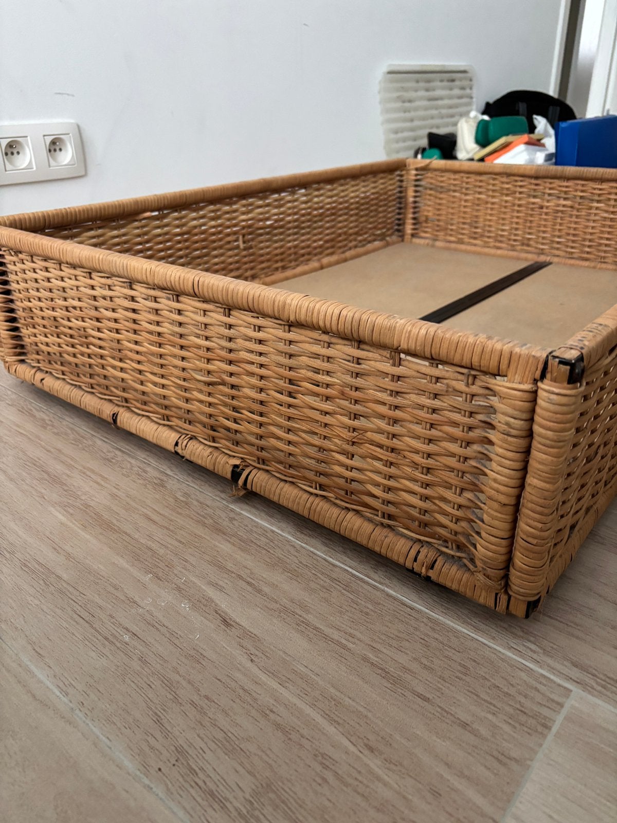 Rangement sous lit panier en osier, Enlèvement, Comme neuf