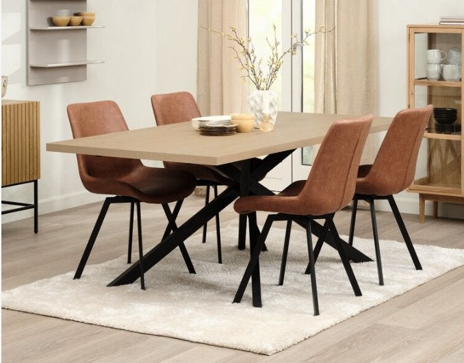 tafel en stoelen, Ophalen, 50 tot 100 cm, 150 tot 200 cm, Eikenhout