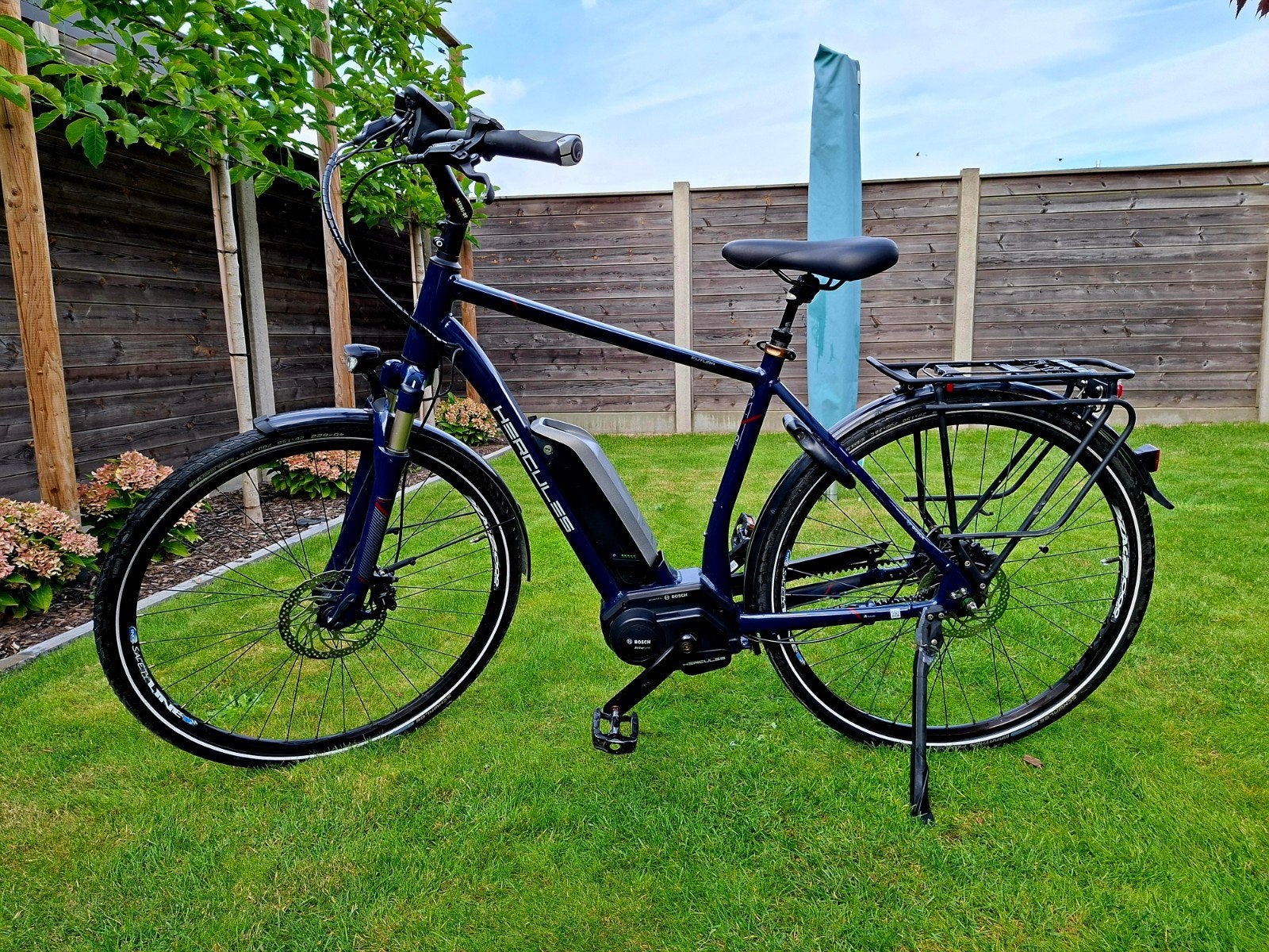 Hercules Hybride elektrische fiets - Bosch Active Line 400Wh, Fietsen en Brommers, Gebruikt, Vering, Schijfrem, 53 tot 57 cm