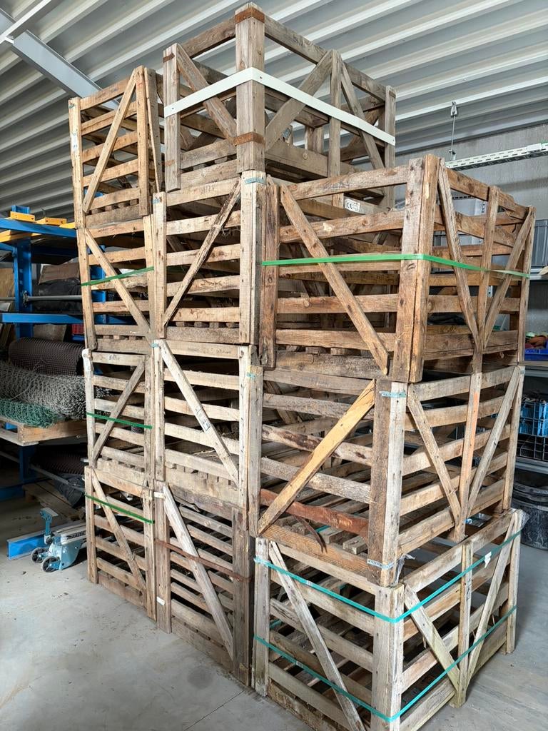 11 Houten kisten 110x70x70cm, Tuin en Terras, Brandhout, Ophalen