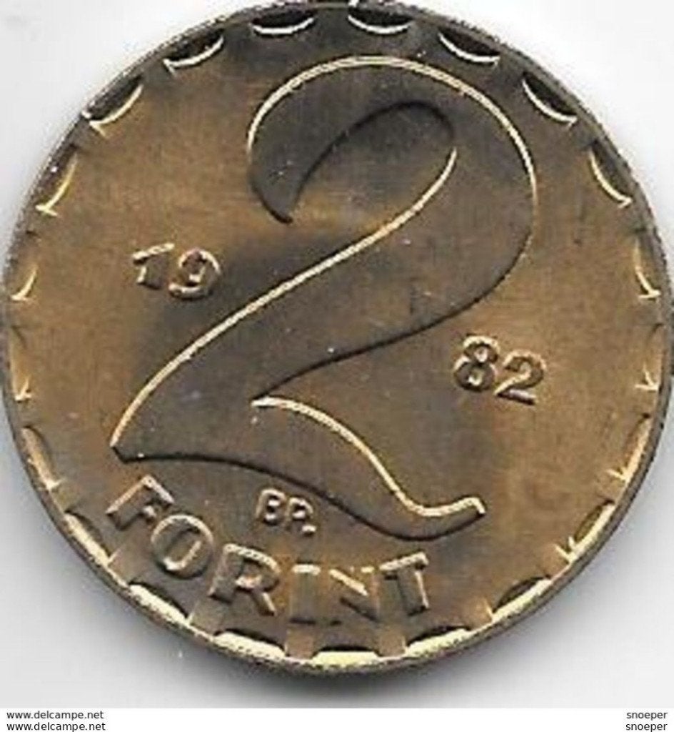 hungary 2 forint 1982 km 591 bu/ms65, Verzenden, Hongarije, Losse munt