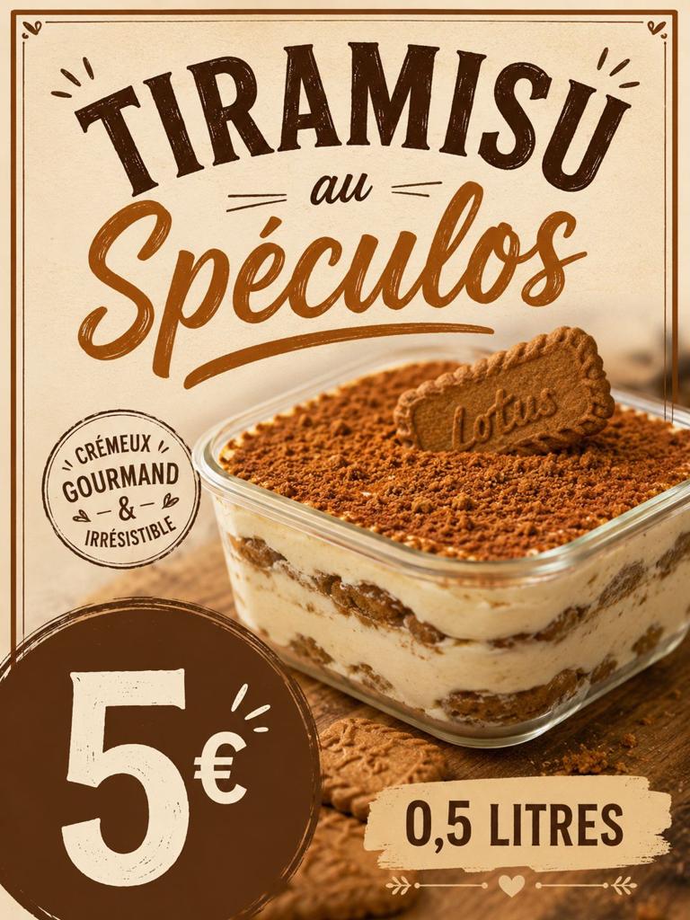 Tiramisu spéculos, Enlèvement ou Envoi