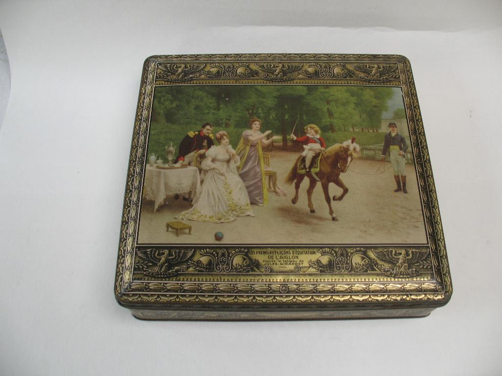 Vintage blikken doos chocolade Aiglon, Verzamelen, Ophalen of Verzenden