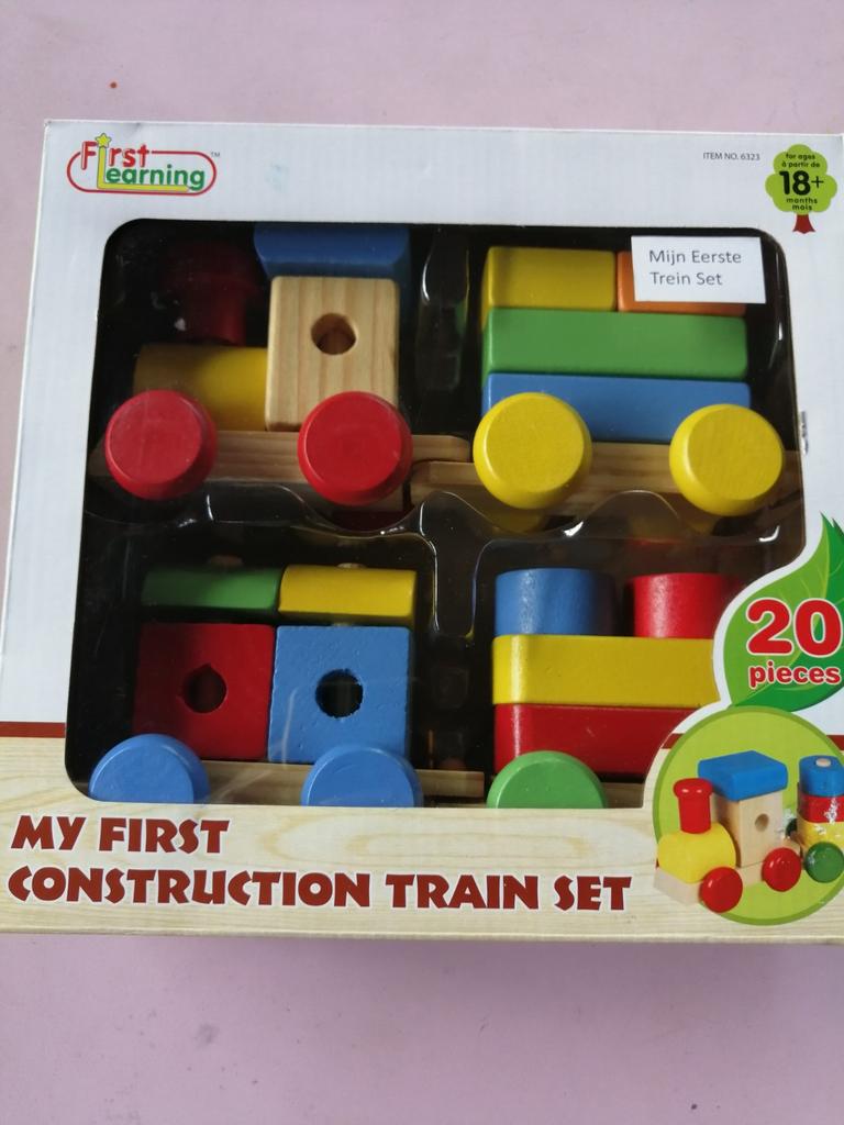 Houten blokkentrein nieuw, Ophalen of Verzenden