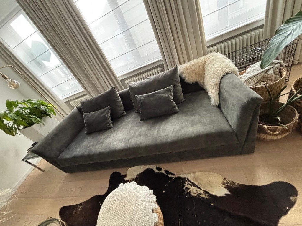 Ruime 3-4 zits zetel - Goede staat - Monique Stam Antwerpen, Huis en Inrichting, Ophalen, Gebruikt, 100 tot 125 cm, Driepersoons