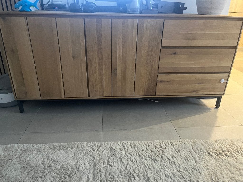 Buffet chêne massif, Avec tiroir(s), 25 à 50 cm, 150 à 200 cm, Comme neuf