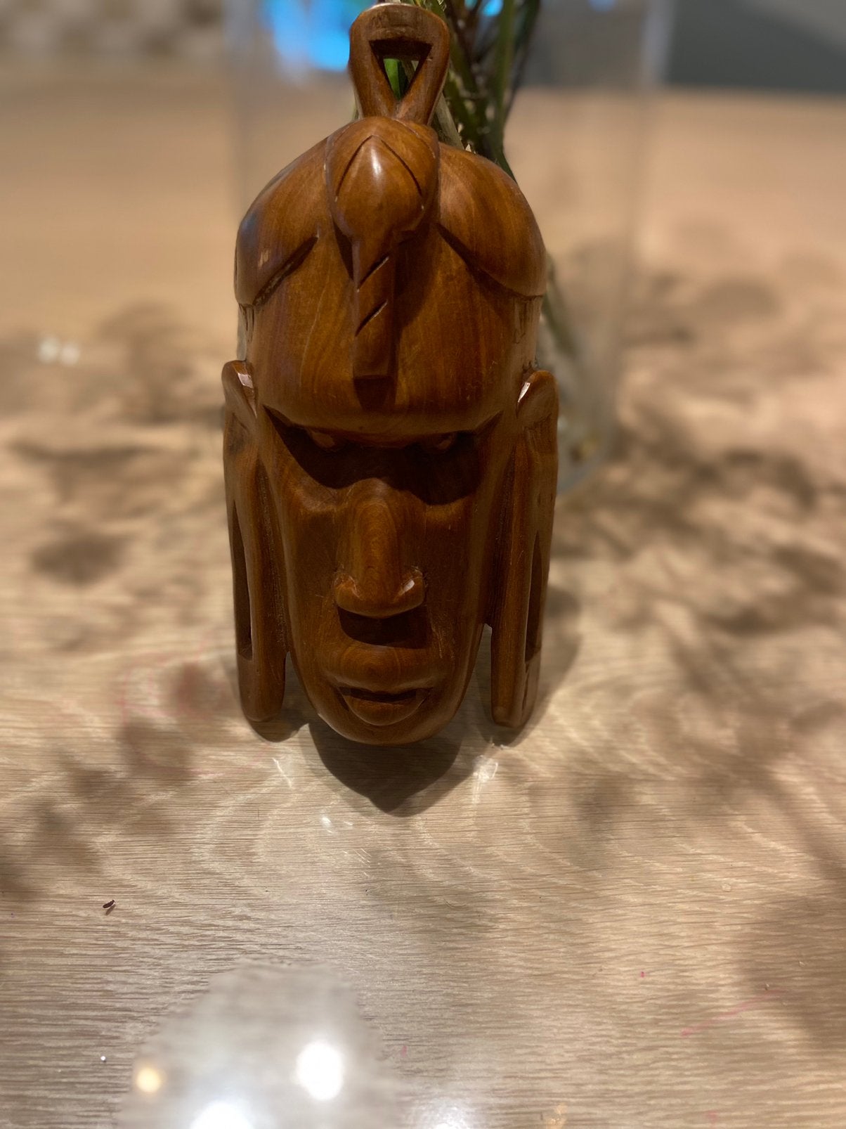 Afrikaans masker - zwaar hout, Ophalen