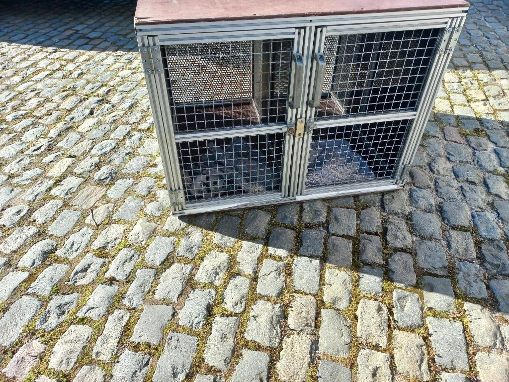 XXL autobench met deurtjes/verluchting, Dieren en Toebehoren, Hondenbenches, Ophalen, Gebruikt