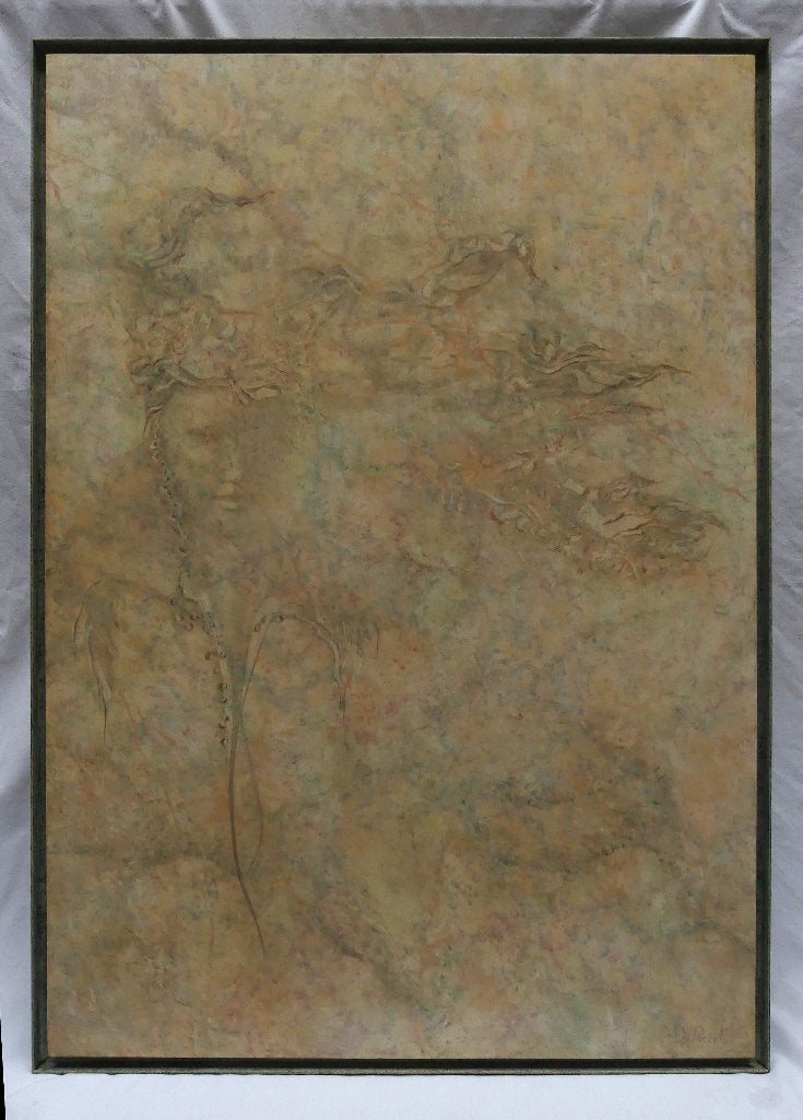 Schilderij Hermine De Roo 1992, Ophalen, Figuren, Hout, Handgeschilderd
