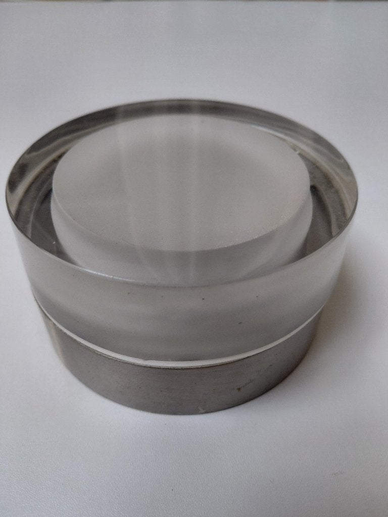 Petit plafonnier rond avec verre dépoli., Enlèvement, Utilisé, Verre, Plafonnier