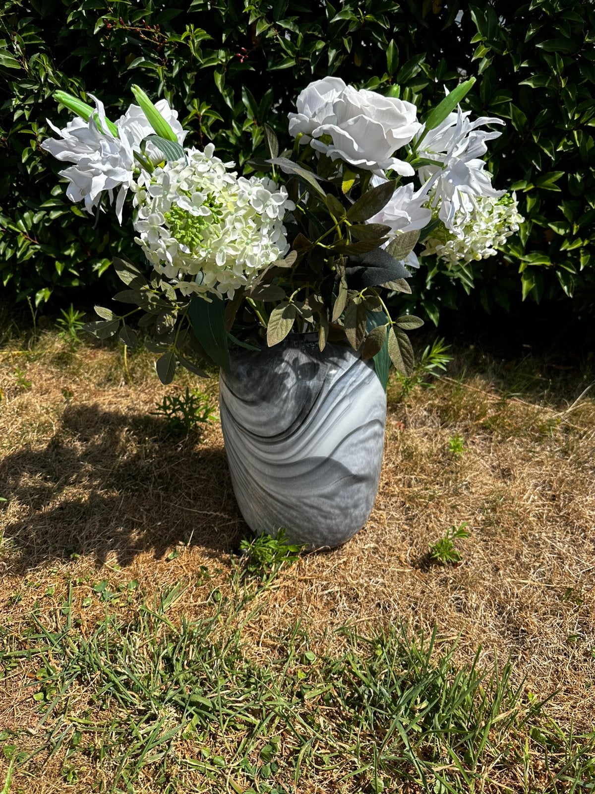 Vaas met zijden bloemen, Ophalen, Zo goed als nieuw