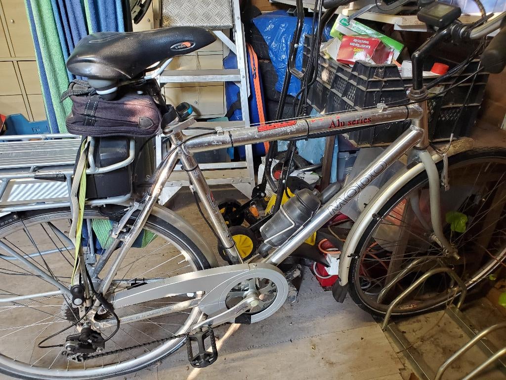 Electrische herenfiets, Gebruikt, 55 tot 59 cm, 30 tot 50 km per accu, Ophalen