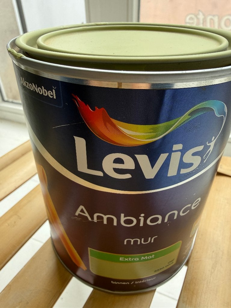 peinture Levis Ambiance Mur Extra Mat, 5330 Olive, 0,9l, Moins de 5 litres, Enlèvement ou Envoi, Comme neuf, Vert