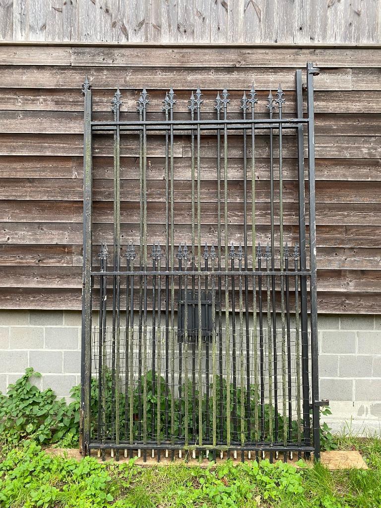 metalen hek, Tuin en Terras, Ophalen, Gebruikt, IJzer, Spijlenhekwerk
