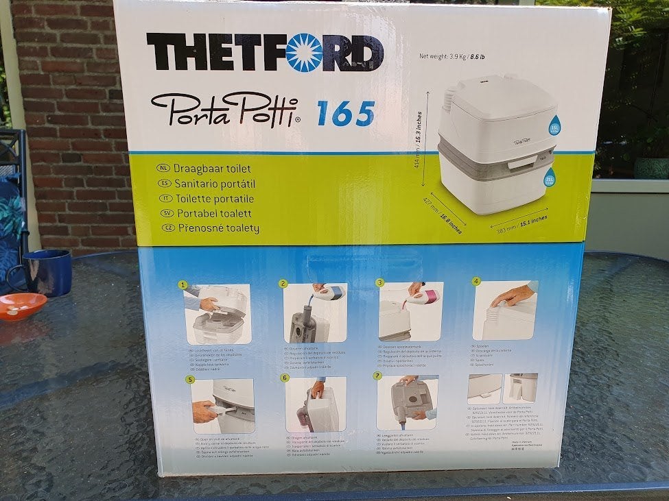 THETFORD PORTA POTTI QUBE 165 WIT, Caravans en Kamperen, Kampeeraccessoires, Ophalen, Zo goed als nieuw