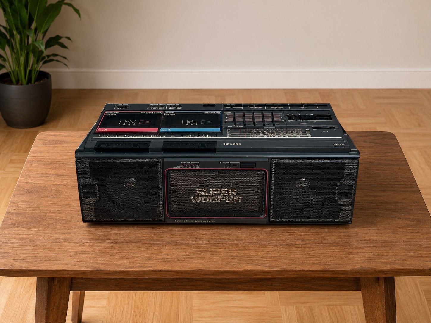 Siemens RM 840 Super Woofer – Vintage Boombox – Origineel, Ophalen, Radio