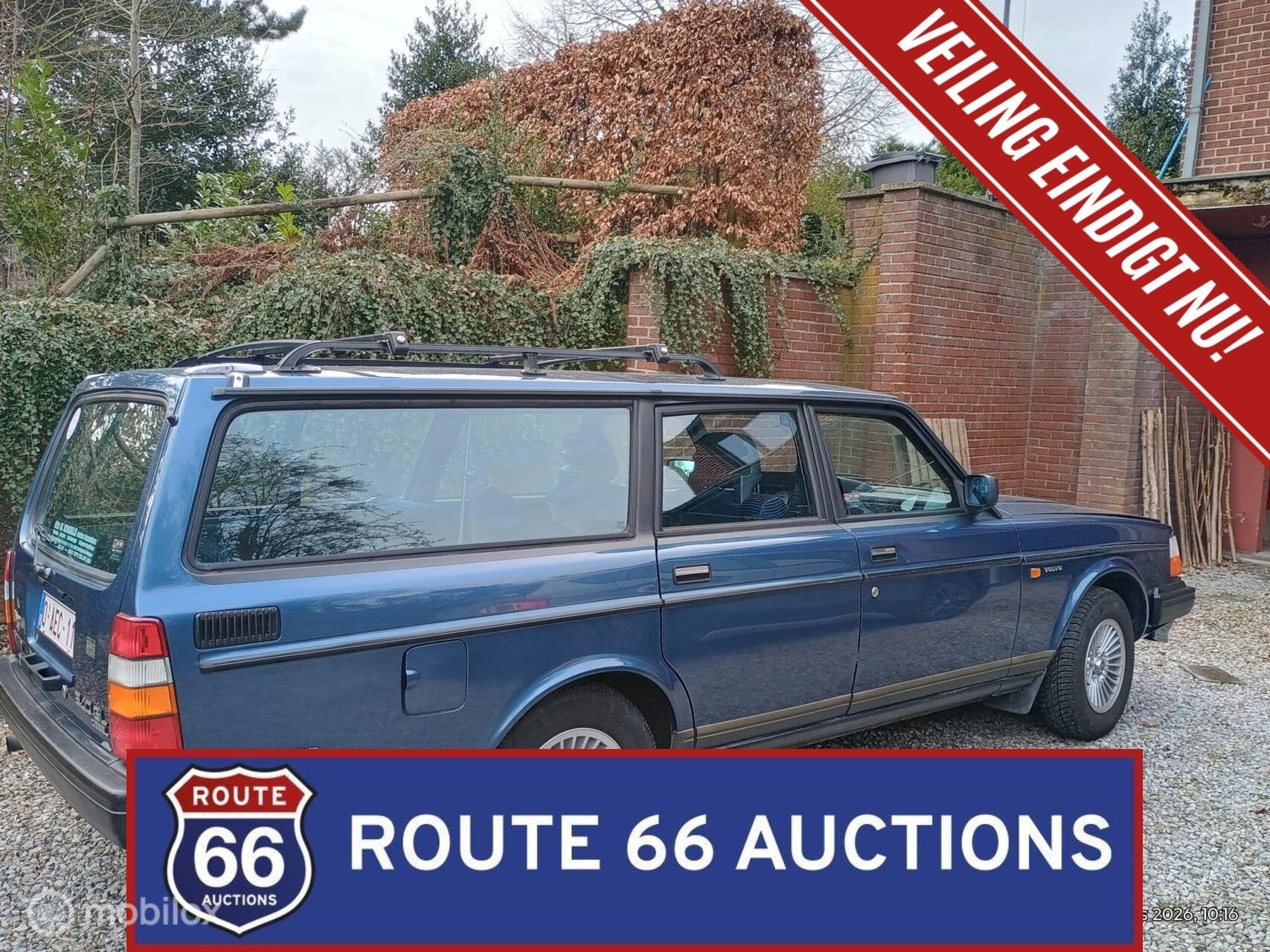 Volvo 240 GL Estate | 1988 | Route 66 Auctions, Auto's, Zwart, Bedrijf, Handgeschakeld, Overige carrosserie