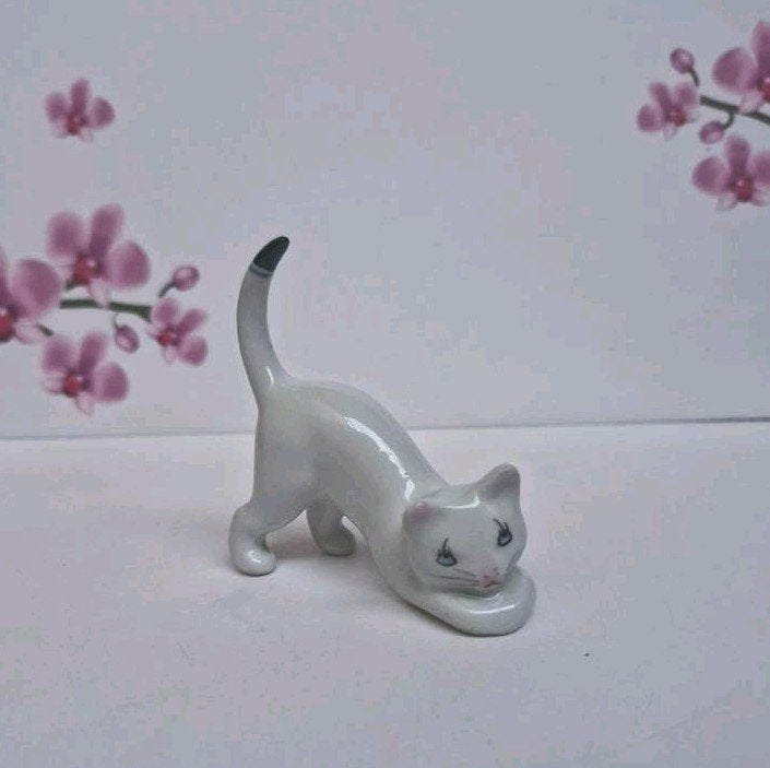 🤍 Vintage Katten Beeldje, Ophalen of Verzenden, Zo goed als nieuw, Hond of Kat, Beeldje of Figuurtje