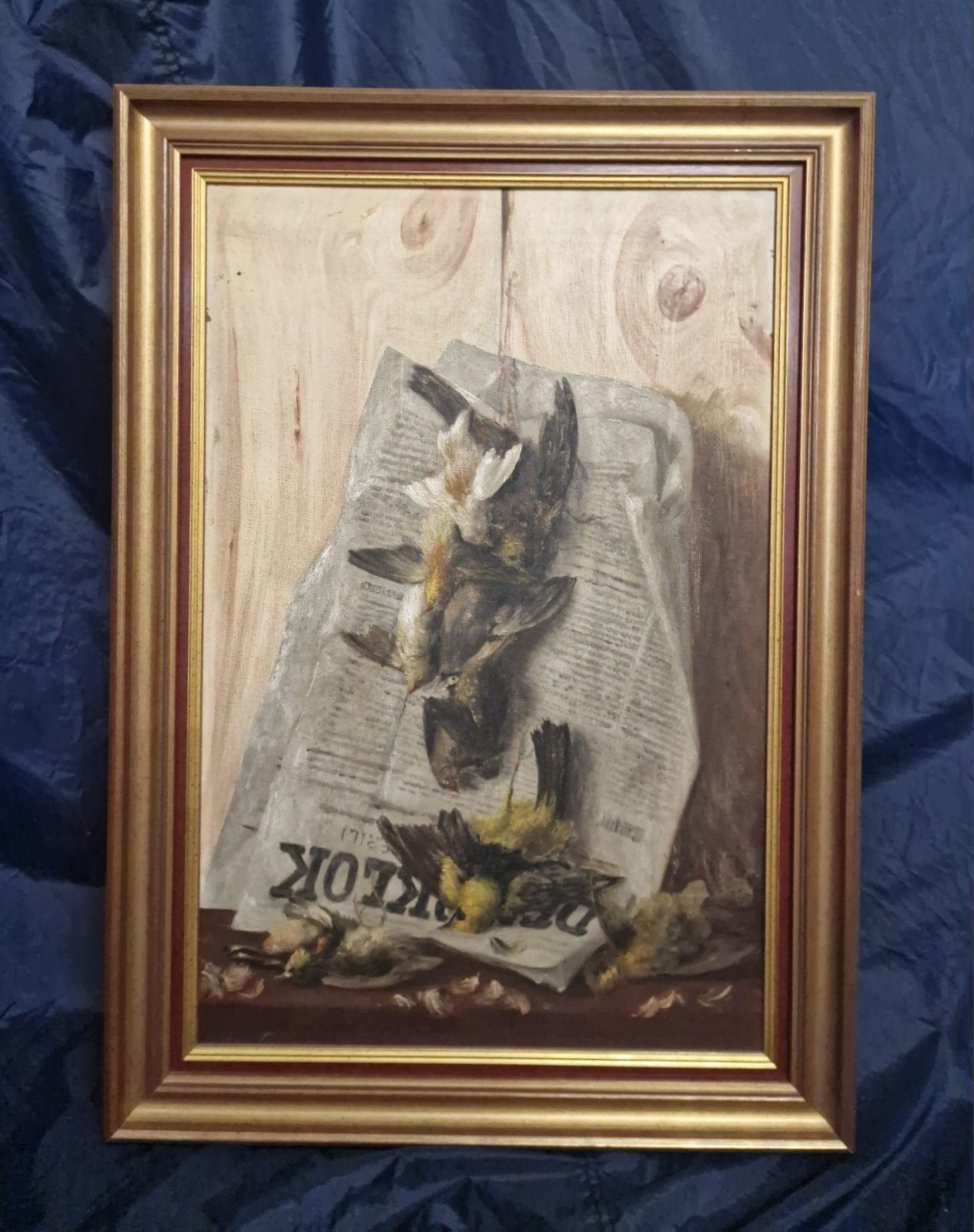Antiek schilderij op doek eind 19de eeuw, Antiek en Kunst, Ophalen, Doek